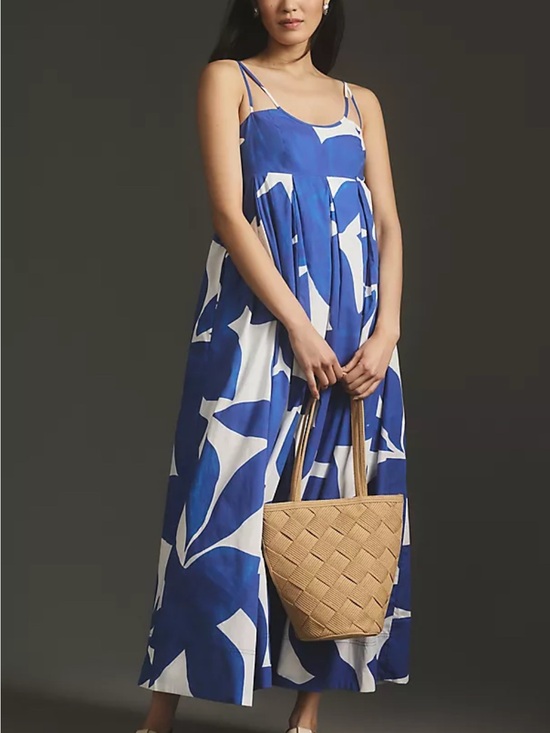 Anthropologie Dresses & Skirts - Anthropologie Blue and White Floral Maxi Dress